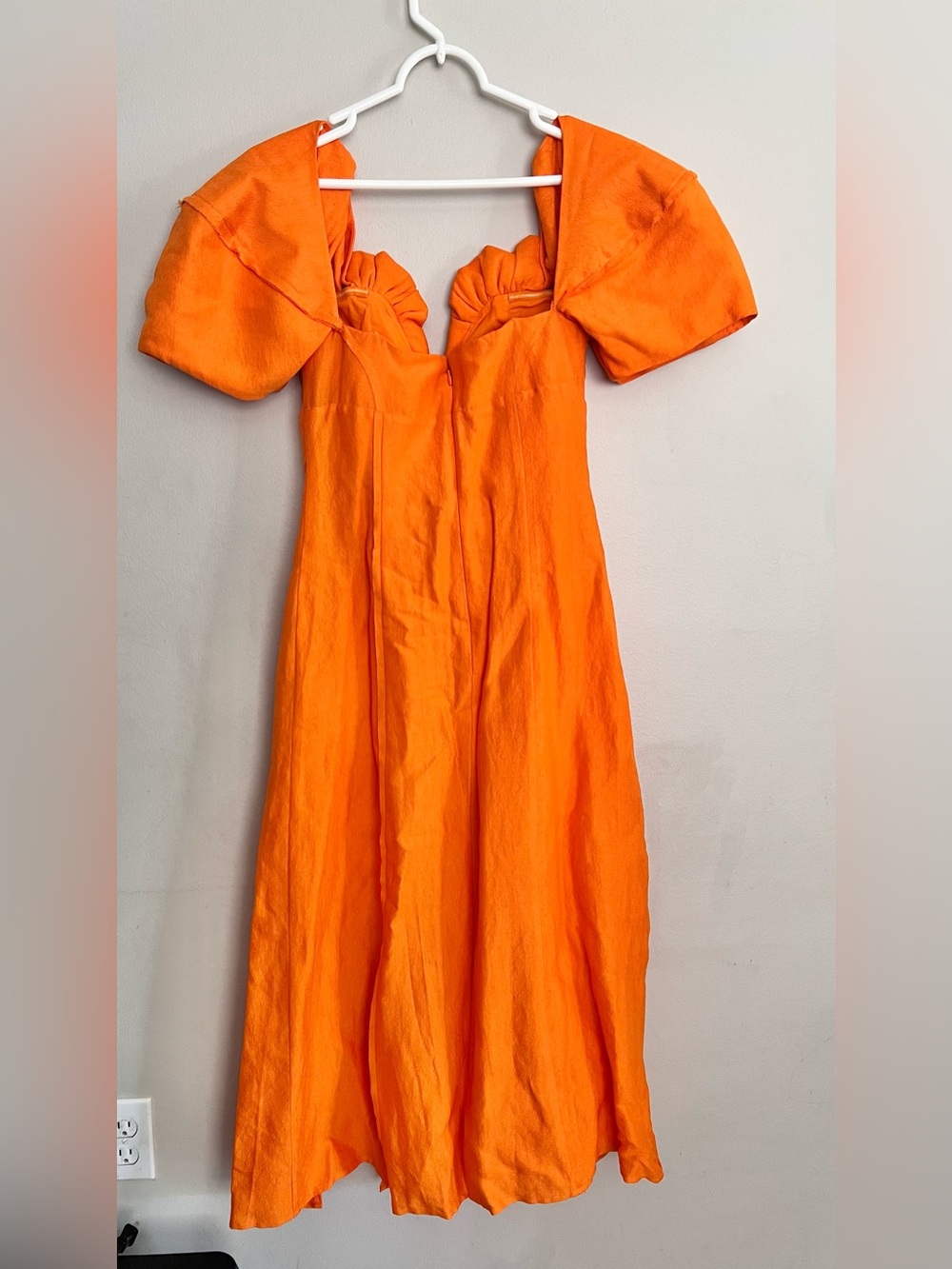 NWT Cult Gaia Muna Off The Shoulder Midi Dress Orange Size 2 - Picture 6 of 9